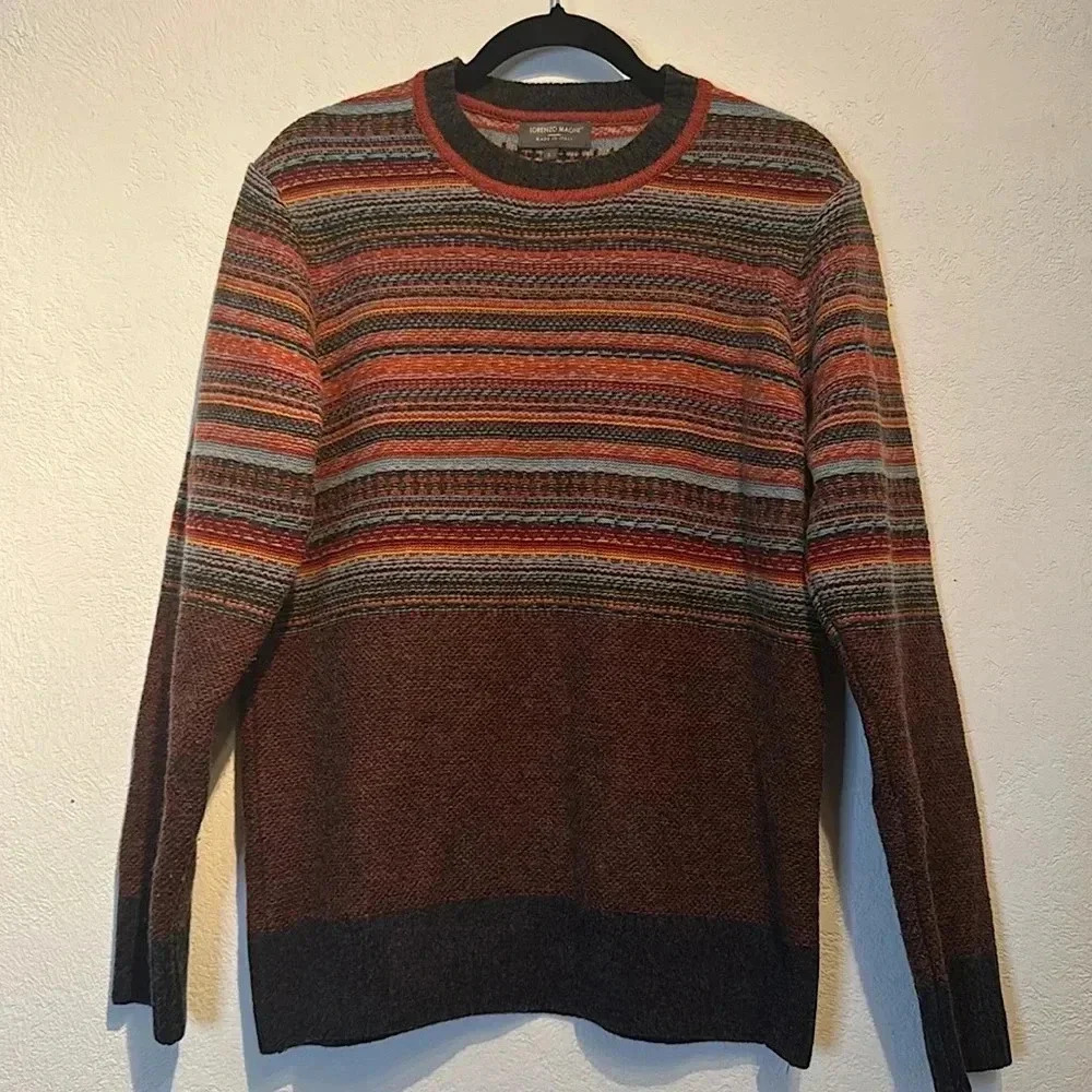 Lorenzo Magni Multicolor Wool Blend Sweater size L